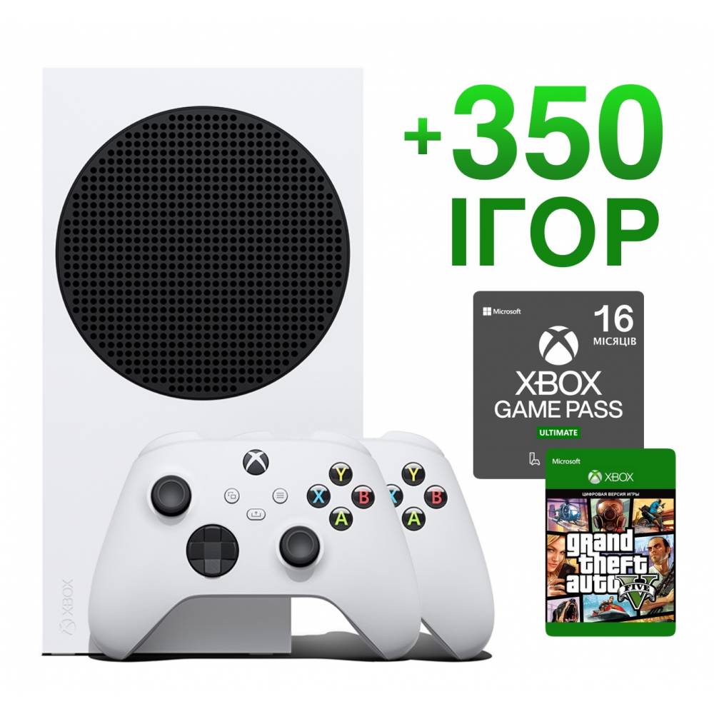 Microsoft Xbox Series S 512 Гб + Xbox Series Wireless Controller + 350 игр на 13 месяцев + GTA5 (Xbox Series S) фото 2